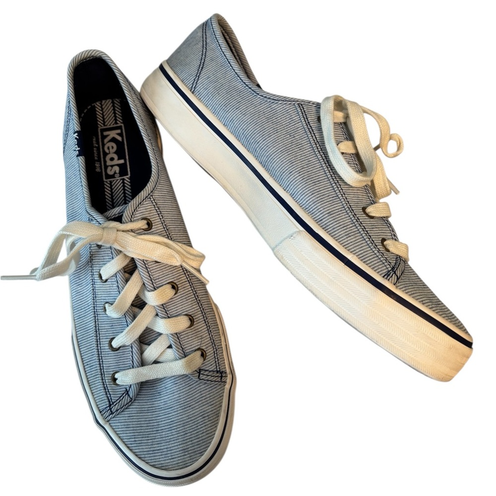 KEDS Blue Denim Tie Up Sneakers Size 9